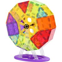 Set constructie Blocuri magnetice 181 buc, Structuri inalte, Geanta depozitare