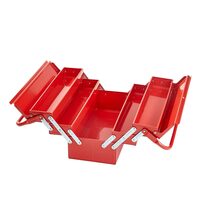 Cutie pentru scule pliabila, 5 tavi/3 niveluri, Rosie, 457.2 x 200 x 215 mm