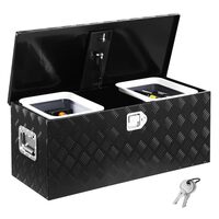 Cutie organizatoare pentru pik-up/camioane, 3 x compartimente, Incuietori, Aluminiu dur, 899x370x370mm