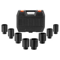 Set 8 x tubulare de impact, Cr-Mo, 1/2", in 12 puncte, 29 mm, 30 mm, 32 mm, 34 mm, 35 mm, 36 mm, 38 mm, 39 mm