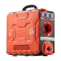 Sirocou diesel portabil 8 kW, Alimentare 12 V DC sau 220 V AC, consum 0.18–0.42 l/h, Bluetooth, Telecomanda, Zgomot 75 dB, Rezervor 4.5l