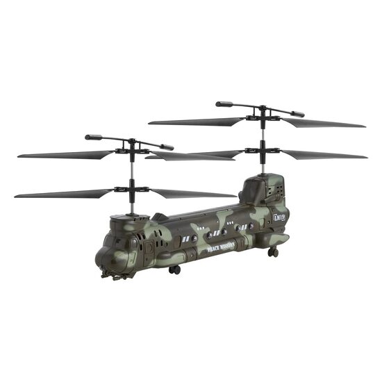 Elicopter army cu telecomanda, 2.4 Ghz, 3 canale, Functii Sus/jos, înainte/înapoi, rotire stânga/dreapta, baterie Litiu 600mAh