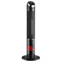 Aeroterma turn, Efect flacara, 1000 W / 2000 W, Telecomanda, Negru, Oscilație automată