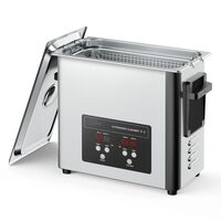 Aparat de curatat cu ultrasunete, Capacitate 6 l, 120W, 40kHz, 40.000 de microbule pe secunda, Inox