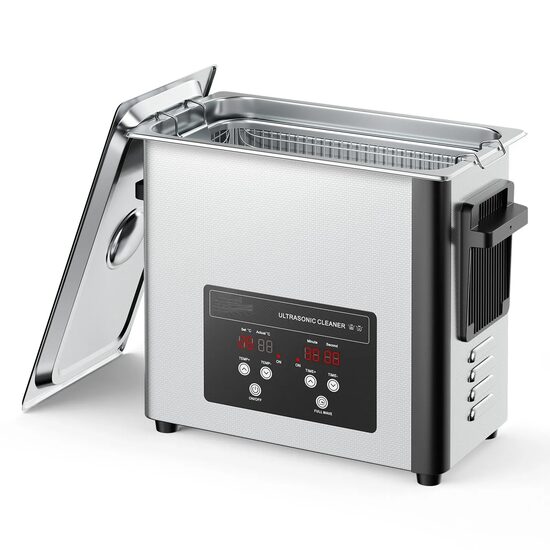 Aparat de curatat cu ultrasunete, Capacitate 6 l, 120W, 40kHz, 40.000 de microbule pe secunda, Inox