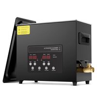 Aparat de curatat cu ultrasunete, Capacitate 6 l, 180W, 40kHz, degazare cu putere dubla, Incalzitor si temporizator, Inox