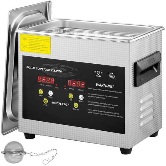 Aparat de curatat cu ultrasunete, Capacitate 3 l, 200W, frecventa ultra-inalta 40 kHz, Inox, 0-80℃