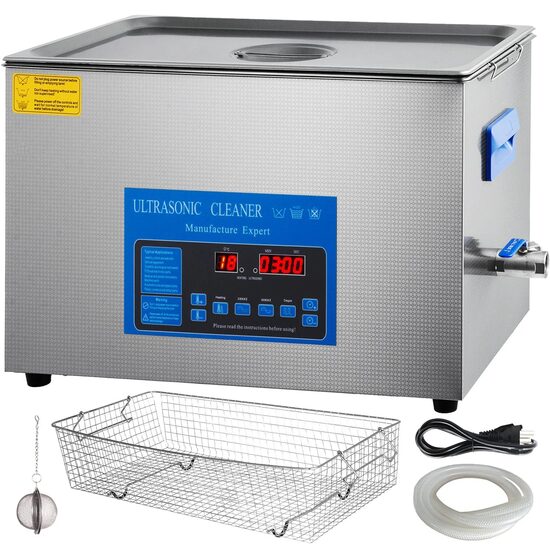 Aparat de curatat cu ultrasunete, Capacitate 22 l, 200W, frecventa ultra-inalta 40 kHz, Inox, 0-80℃, 8 traductoare