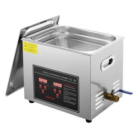 Aparat de curatat cu ultrasunete, Capacitate 10 l, 240W, frecventa ultra-inalta 40 kHz, Inox, 0-80℃, Panou digital