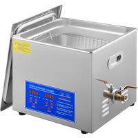 Aparat de curatat cu ultrasunete, Capacitate 15 l, 360 W, Frecventa ultrasonica 40kHz, Inox, Panou digital