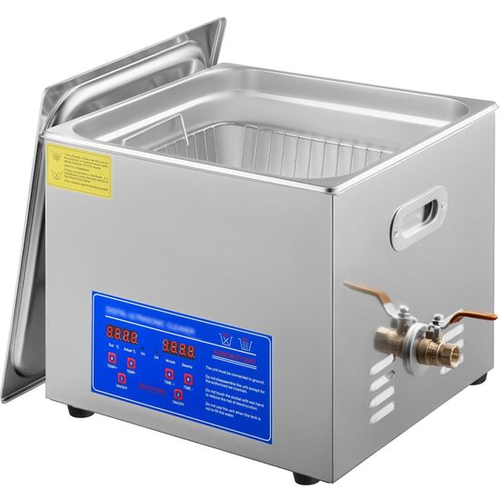 Aparat de curatat cu ultrasunete, Capacitate 15 l, 360 W, Frecventa ultrasonica 40kHz, Inox, Panou digital