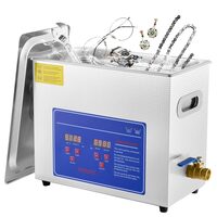 Aparat de curatat cu ultrasunete, Capacitate 6 l, 180 W, Frecventa ultrasonica 40kHz, Inox, Panou digital