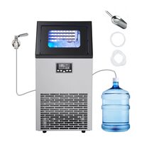 Aparat de facut gheata cu alimentarea Retea/Bidon, 54 kg/24h, Depozitare 12.7 kg, Afisaj led, Auto-Curatare