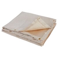 Set 2 Perdele sudura impotriva scanteilor 123x180 cm, fara cadru, inele de agatare, rezistenta temperatura 537°C