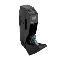 Caseta pentru 1 x pistol si 1 x incarcator, Amprenta digitala, cifru, cheie, 190 x 98 x 425 mm, Negru