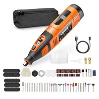 Biax cu acumulator 2500mAh, 28 viteze 5000-32000 rpm, 119 accesorii, Geanta, Afisaj digital