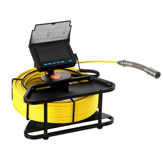 Camera inspectie endoscop, Profesional, Monitor HD color 4.3”, Lungime 50 m, IP68, 12 x Led, 4500 mAh, Unghi larg de 120°, card 16Gb