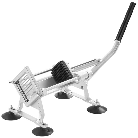 Feliator manual pentru legume, fructe, Profesional, Inox/Aluminiu, 9.5 mm, Ventuze prindere