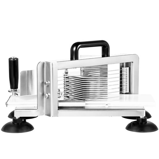 Feliator manual de rosii si legume, Inox, 6 mm, 4 x picioare cu ventuza