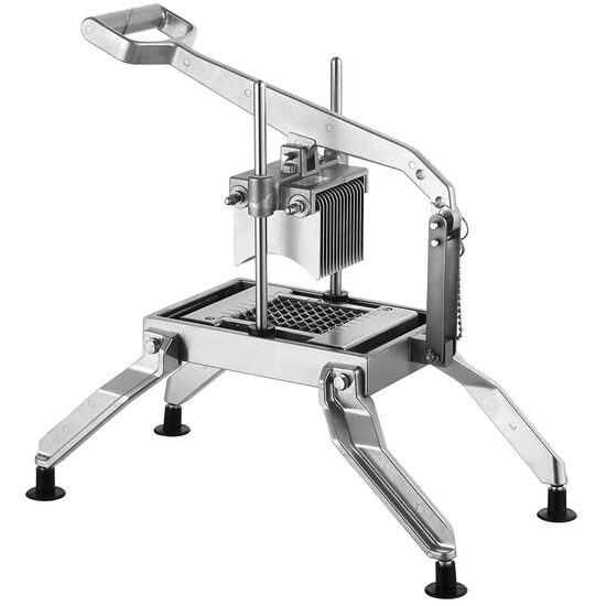 Feliator manual pentru cartofi legume, fructe, Profesional, Inox/Aluminiu, 3/8 și 3/16 inch, Picioare anti-derapante