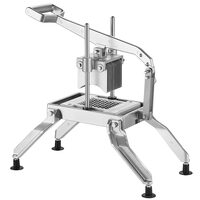 Feliator manual pentru cartofi legume, fructe, Profesional, Inox/Aluminiu, 1/4 și 1/2 inch, Picioare anti-derapante