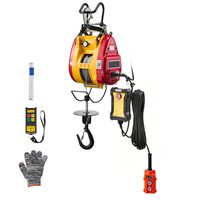 Electropalan portabil cu telecomanda 2 in 1, Telecomanda cu fir/fara fir, 1500W, max 300 kg, Inaltime 30 m, Viteza 19 m/min