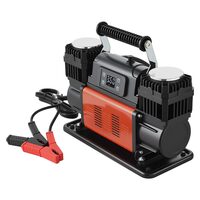 Compresor auto  cu 2 cilindri Heavy-Duty, 10 Bar, 300 l/min, Furtun 8 m, Alimentare borne baterie auto, 1080W, Afisaj digital