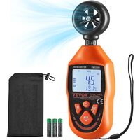 Anemometru digital portabil, viteza vantului, temperatura vantului, fluxul de aer, racirea vantului, pentru navigatie, HVAC, -10℃  60℃, IP44