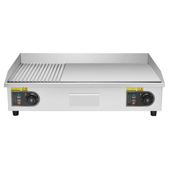 Plita electrica, Plancha Inox 4400 W, suprafata de gatit Striata/Neteda 725 x 400 mm, Grosime placa 8 mm