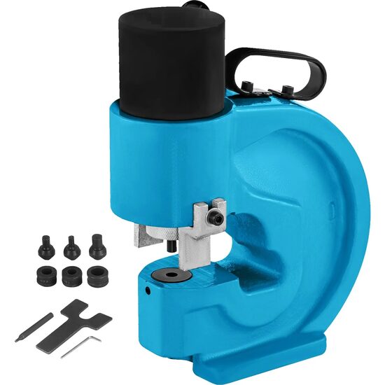 Perforator pentru tabla, hidraulic, 35 tone forta, matrițe de perforare 10,5 mm, 13.8 mm, 17.5 mm, 20.5 mm