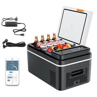 Frigider auto cu compresor, 22 l, 1 x zona racire, 12/24 V DC, 110-240 V AC, Bluetooth, 45W, 623 x 378 x 325 mm, Ecran tactil