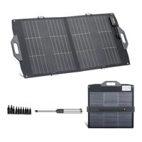 Panou solar camping, Bifacial, Pliabil, monocristalin, 100 W, IP65, Incarcator multi-dispozitiv, 1226 x 608 x 35 mm