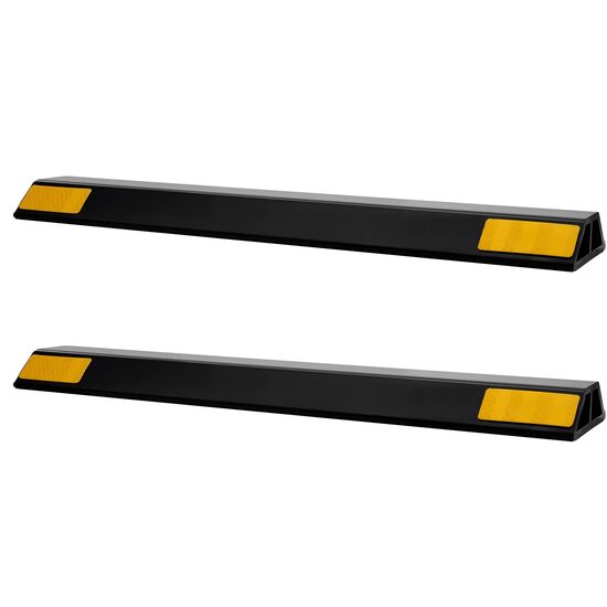 Set 2 x Opritor parcare, Galben/Negru, 45 x 9 x 3.2 cm, benzi reflectorizante