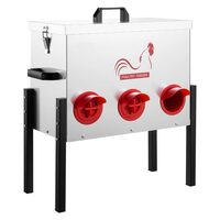 Hranitoare automata pentru pasari, Capacitate 14 kg, 6 x orificii hranire, Otel galvanizat, 476 x 267 x 518 mm