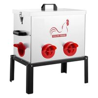 Hranitoare automata pentru pasari, Capacitate 18 kg, 6 x orificii hranire, Otel galvanizat, 395 x 300 x 377 mm