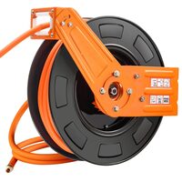 Furtun aer comprimat pe tambur, Retractabil, montare pe tavan/perete, suport pivotant, 3/8”, 20 m, 20 Bar