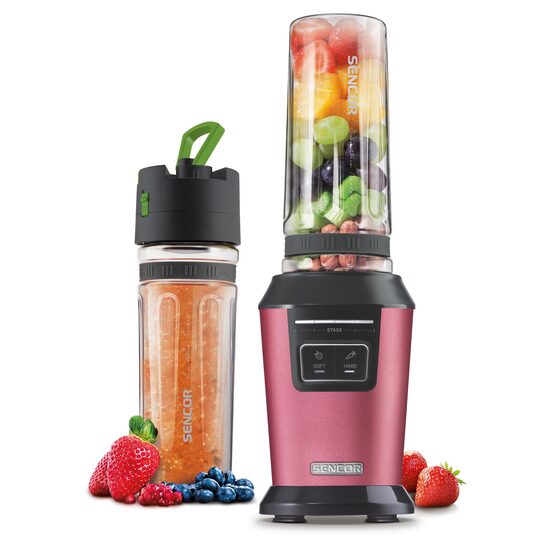 Blender de masa 800 W, recipient sticla, Capacitate 0.6 l, 2 x programe, Rosu