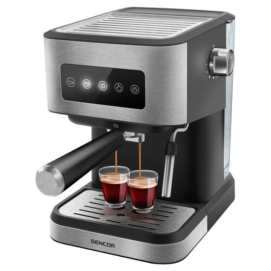 Espressor manual 20 bar, cappuccino, Carcasa Inox, 1050W, rezervor apa 1.5 l, Baghetă de abur rotativă