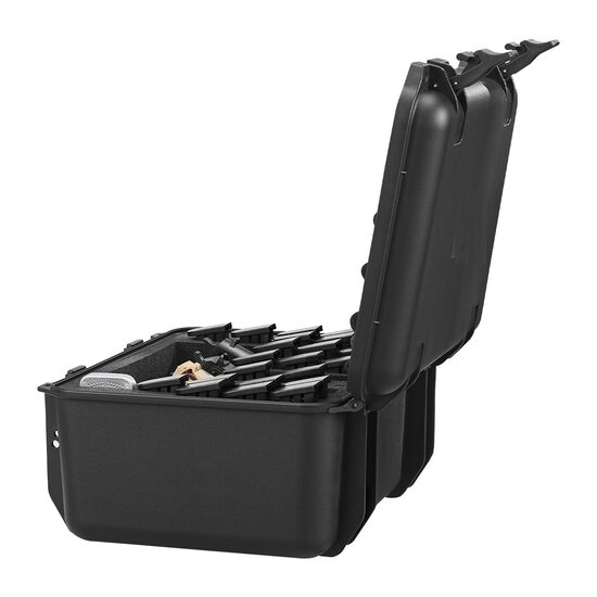Caseta rigida pentru 4 x pistoale si munitie, 404x319x192 mm, IP67, Supapa de eliberare a presiunii