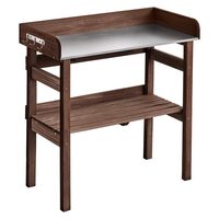 Suport masa gradinarit, Lemn, 78 x 38 x 82 cm, Raft depozitare, maro