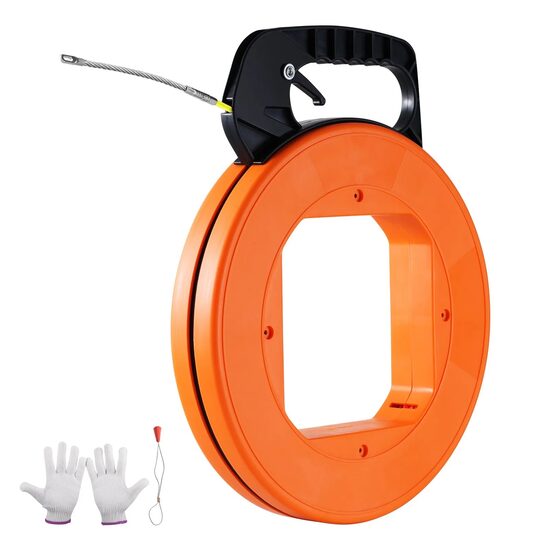 Dispozitiv de extragere cabluri, Lungime 30 m, Diametru 6.35 mm, sistem franare reactiv, fibra de sticla