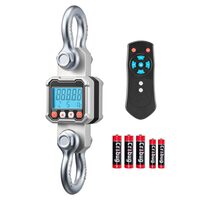 Cantar electronic cu carlig 3000 kg, Afisaj LED luminos, precizie 500 g, Corp din aluminiu turnat, Telecomanda