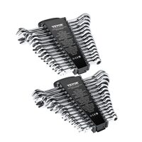 Set 30 x Chei combinate cu clichet, 8-24mm, SAE 1/4" - 1", Crom Vanadiu