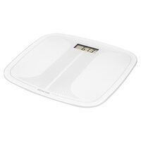 Cantar din sticla securizata, Electronic, max 150 kg, 1 baterie cu litiu CR2032, Oprire automata