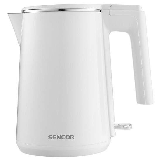 Fierbator electric, capacitate 1 l, putere 1500 W, Alb, filtru, Inox