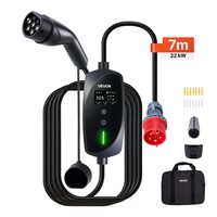 Incarcator portabil EV, Type 2 Trifazat, 32A, Cablu de incarcare 7 m, 22 kW, geanta de transport, IP66