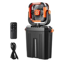 Ventilator cu acumulator, Functie pulverizare, 13 W, Rezervor apa 12 l, Telecomanda, baterie 20000 mAh, Lanterna