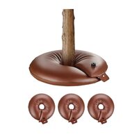 Set 4 x inel de irigare tulpina pomi, eliberare lentă 6-9 ore, Capacitate 60 l, PVC, Maro