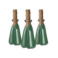 Set 3 x inel de irigare tulpina pomi, eliberare lentă 5-9 ore, Capacitate 75 l, PVC, Verde
