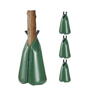 Set 4 x inel de irigare tulpina pomi, eliberare lentă 5-9 ore, Capacitate 75 l, PVC, Verde